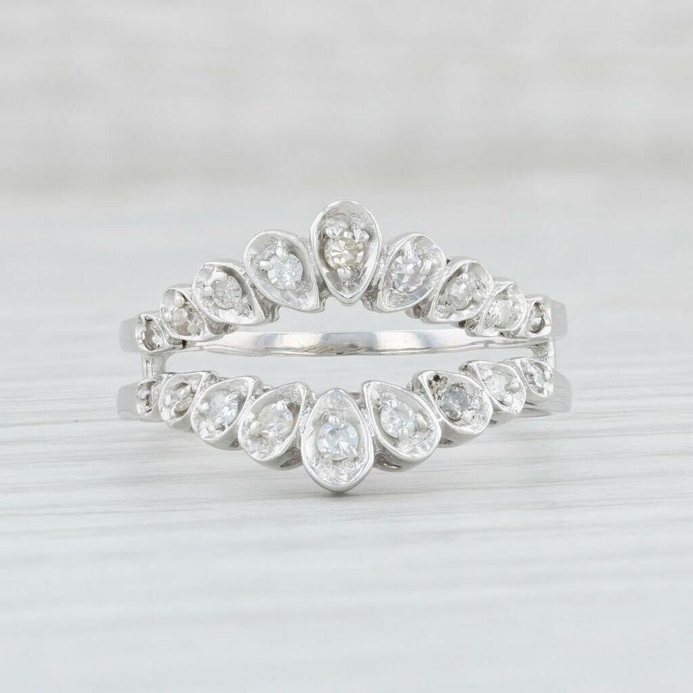14K Diamond Ring Guard .20 carats Size 7.75